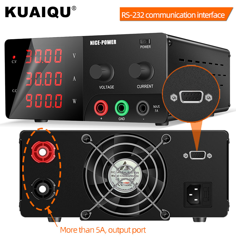 High Power 60V 20A Bench Power Supply - แหล่งจ่ายไฟฟ้ากระแสตรงปรับค่าได้กำลังสูง 900W 30V 30A แหล่งจ่ายไฟฟ้าแบบดิจิตอลสำหรับห้องปฏิบัติการ 60V